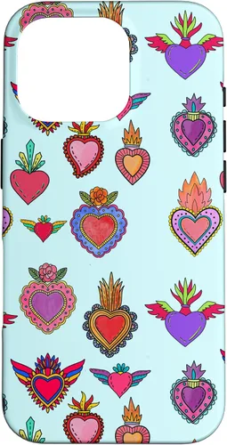 Vista 20 de Latinas Milagros Tin Hearts Phone Case Gift Watercolor Case for iPhone 17