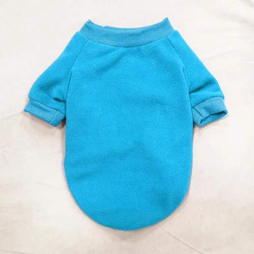 Vista 4 de Idepet Suéter de vellón para perro, camisa para perros pequeños, sudadera para mascotas, suéter suave para cachorros, camisa de invierno cálida