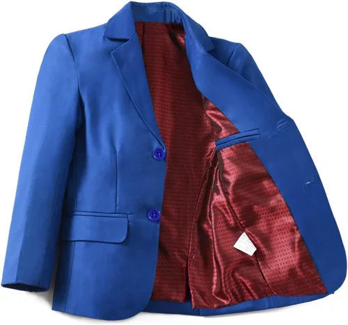 Vista 4 de Visaccy - Traje de vestir para niños, corte ajustado, traje para pajecito de boda