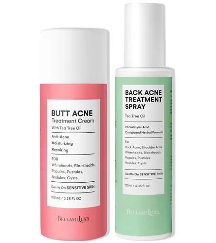 Vista 11 de BellamiLuxx Crema de tratamiento para eliminar el acné de los glúteos: Tratamiento del acné corporal para foliculitis y espinillas en glúteos
