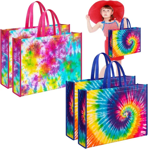 Vista 11 de Kajaia Bolsas de regalo de cumpleaños extra grandes, reutilizables, jumbo, grandes, suministros de fiesta de feliz cumpleaños, tela no tejida