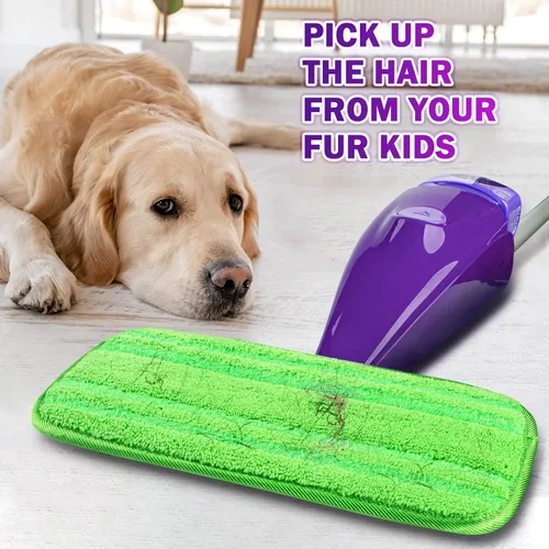 Vista 6 de Orighty Almohadillas reutilizables para trapeador compatibles con Swiffer WetJet – Recambio de microfibra lavable a máquina para limpieza del hogar