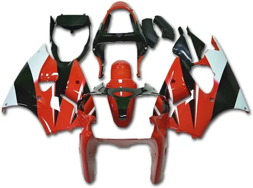 Vista 6 de US STOCK - Carenado negro brillante apto para Kawasaki Ninja 2000 2001 2002 ZX6R 636 ZX-6R inyección ABS plásticos posventa carrocería marco 01 02