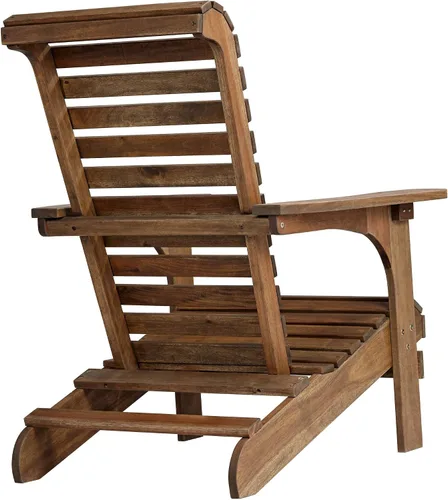 Vista 8 de Teal Island Designs Kenneth - Juego de 2 sillas Adirondack de madera natural