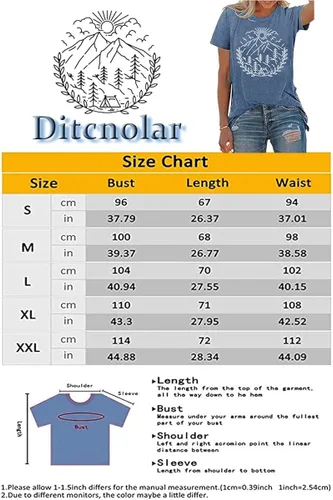 Vista 7 de Camiseta sin mangas para mujer, para senderismo, campamento, al aire libre, verano, montaña, naturaleza, divertida impresión gráfica, cuello