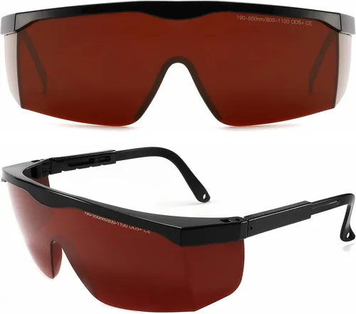 Vista 8 de Alsenor IPL 190 nm-2000 nm Gafas de Seguridad Láser para Operadores de Cosmetología Láser, Protección para los Ojos y Tratamiento de Depilación Láser