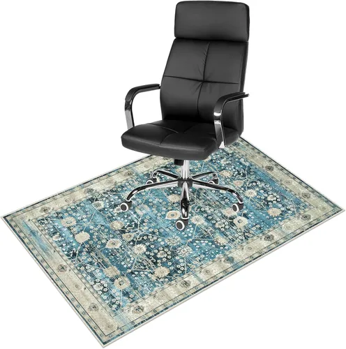 Vista 16 de Anidaroel Alfombra para Silla de Oficina para Piso de Madera Dura, Protector para Silla con Ruedas de 36"x48", Alfombra para Computadora