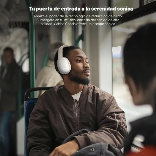 Vista 6 de Gabba Goods Auriculares Inalámbricos Bluetooth Sobre la Oreja con Micrófono - Auriculares Inalámbricos - Reducción de Ruido - Bluetooth, Con Cable