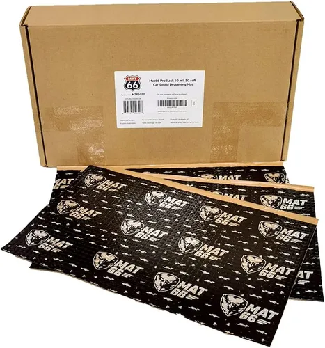 Vista 9 de MAT66 ProBlack Alfombrilla Insonorizante para Automóvil de 80 mil 10 pies cuadrados, Amortiguador de Sonido Automotriz de Butilo