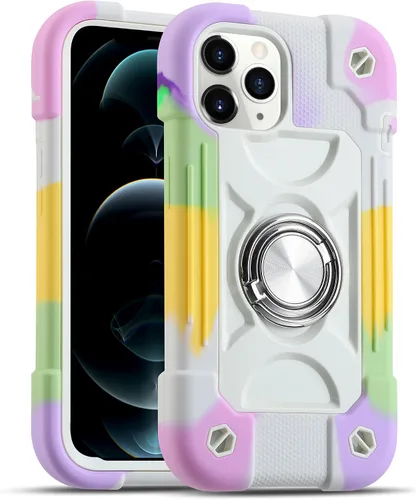 Vista 55 de MARKILL Funda compatible con iPhone Air de 6.5 pulgadas 2025 con soporte de anillo giratorio de 360 grados, protección contra caídas de grado