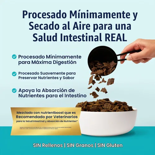 Vista 3 de Solid Gold Complementos de Comida para Perros Secada al Aire para Alimentos Secos – Golosinas saludables para perros con carne de res real