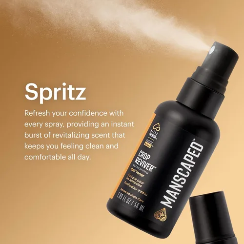 Vista 4 de MANSCAPED® The Crop Reviver®, aerosol hidratante y refrescante para tonificar el cuerpo masculino, spray refrescante para la ingle con aloe vera