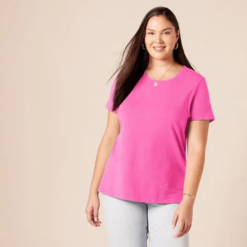 Vista 381 de Amazon Essentials Women's Regular-Fit Short-Sleeve Crewneck T-Shirt