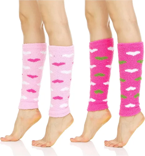 Vista 8 de Debra Weitzner 6 pares de calentadores de piernas para mujer, tejido de los años 80, súper largo, acanalado, para bailarina, fiesta, deportes, yoga