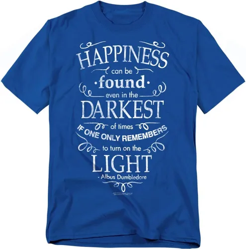 Vista 9 de Camiseta de Harry Potter con cita inspiradora de Dumbledore sobre la felicidad y colección de pegatinas Negro
