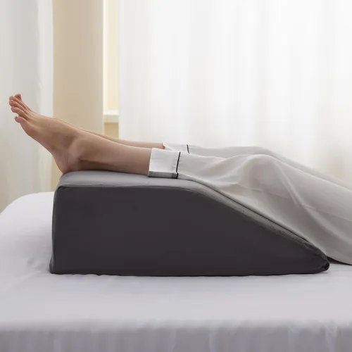 Vista 9 de Almohadas de elevación de piernas, almohadas de piernas para dormir, parte superior de espuma viscoelástica de gel refrescante, almohada de cuña
