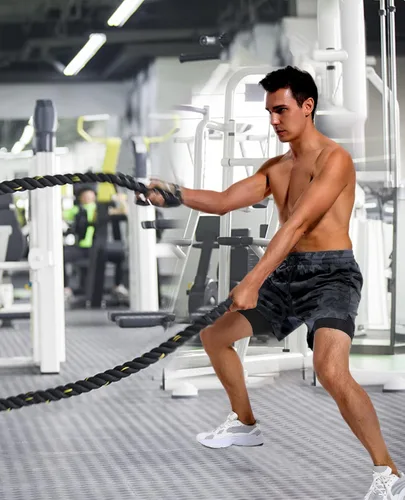 Vista 4 de Milin Naco Pantalones cortos de entrenamiento 2 en 1 para hombre con forro de 7 pulgadas, pantalones cortos de gimnasio para hombres, pantalones