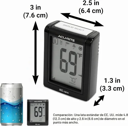 Vista 2 de AcuRite (06090M) - Nano Display inalámbrico para estación meteorológica AcuRite Iris