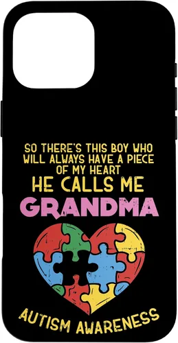 Vista 19 de Grandma Autism Awareness Austistic Boy Piece My Heart Case for iPhone 17