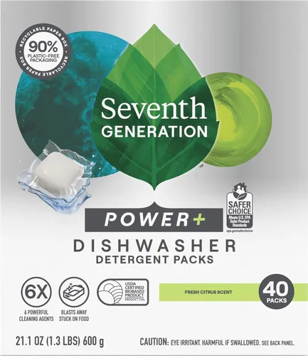 Vista 9 de Seventh Generation Power Plus Detergente automático para lavavajillas 15 unidades, 7.9 oz