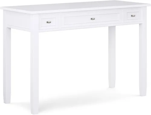 Vista 19 de SIMPLIHOME Warm Shaker - Juego de 2 piezas para oficina en casa, escritorio de madera maciza de 48 pulgadas Marrón castaño