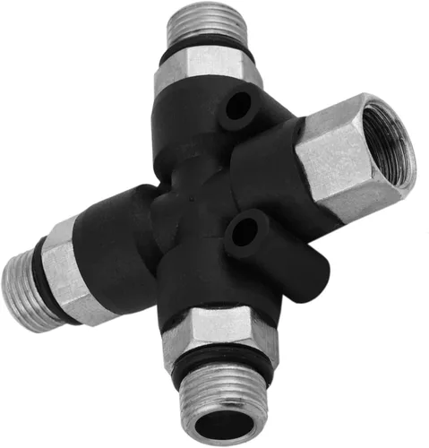 Vista 5 de Compresor de aerógrafo a adaptador de manguera de aerógrafo Conector divisor de 1/8 pulgadas BSP de 3 vías