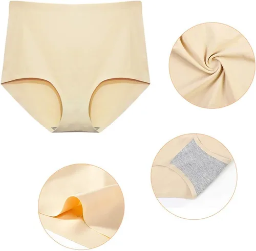 Vista 5 de FallSweet No Show High Waist Briefs Underwear for Women Seamless Panties Suave sin costuras, diseño invisible, se mantiene en su lugar, cintura