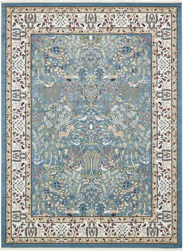 Vista 27 de Unique Loom Colección Narenj - Alfombra de área - Bristol (2' 2" x 3' 1" ovalada, azul/beige)