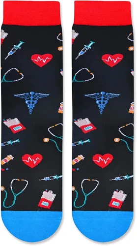 Vista 4 de Zmart Unisex Lawyer Cop Fireman Pilot Dentist Doctor Nurse Realtor Socks, Gifts For Lawyer Police Firefighter Dentist Nurse