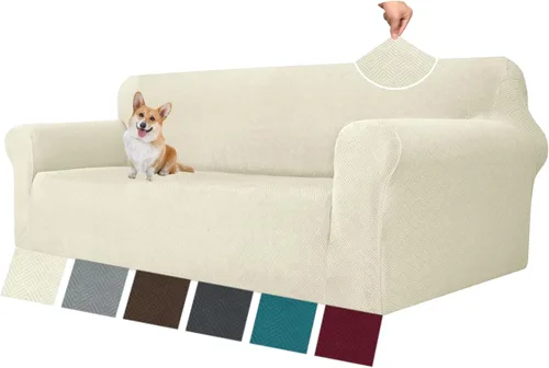 Vista 72 de MAXIJIN Funda elástica para silla con brazos, 1 pieza para sofá o silla de estar, funda antideslizante (31-46 pulgadas), protector de muebles que se