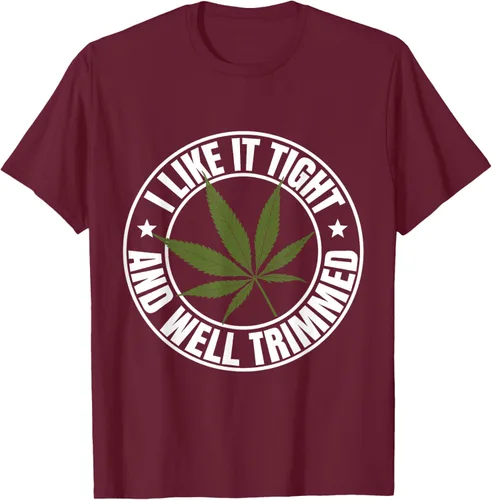 Vista 12 de Weed Cannabis Medical Marihuana I Like It Camiseta ajustada y recortada, Negro, S