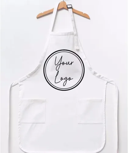 Vista 2 de Delantal bordado personalizado con nombre o logotipo personalizado - Delantales personalizados para hombres y mujeres, chef, cocina, parrilla