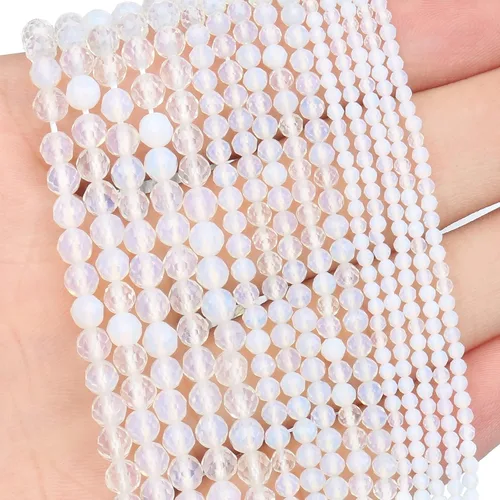 Vista 25 de 180 piezas 2mm Cuentas de piedras preciosas de turquesa africana natural facetada redonda suelta para hacer joyas