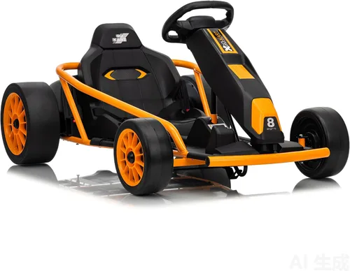 Vista 13 de Go Kart alimentado por batería de 24 V para niños de 8 a 15 años Azul