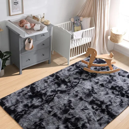 Vista 108 de Softlife Alfombra naranja para dormitorio, alfombra de felpa esponjosa para sala de estar para niñas, alfombra lanuda para niños, alfombra suave