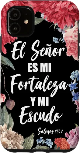 Vista 8 de El Señor ES Mi Fortaleza - Funda con versículo bíblico cristiano español para iPhone 17