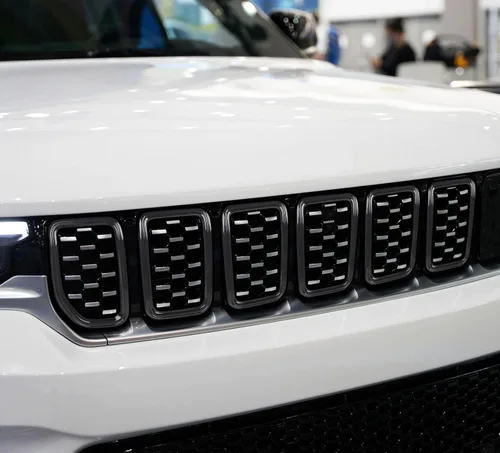 Vista 3 de 7 piezas de insertos de parrilla accesorios de rejilla para Jeep Grand Cherokee 2021+ (negro)