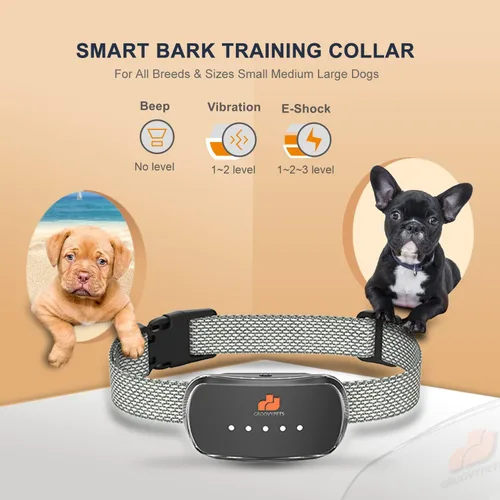 Vista 3 de Collar de perro antiladridos automático inteligente resistente al agua recargable Terminador de ladridos (collar de ladrido negro)