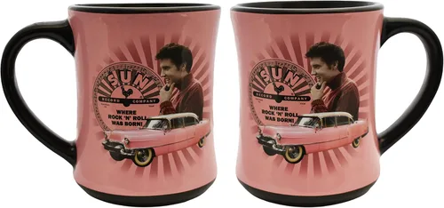 Vista 6 de Midsouth Products Taza grande de 16 oz de Elvis Presley con bandera americana del ejército