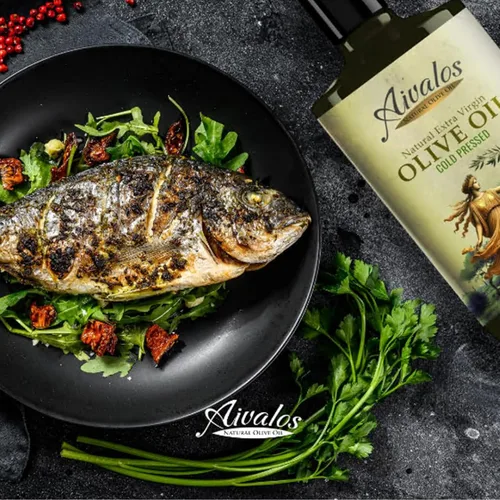 Vista 5 de Aceite de oliva virgen extra Aivalos – AOVE de cosecha temprana de polifenol de una sola propiedad de Turquía Prensado en frío a 80.6 °F 0.56%