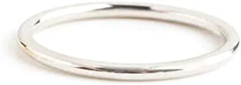 Vista 8 de Banda ultrafina en oro macizo de 9K, 14K y 18K, delicado anillo fino, anillo delgado de 0.043 in, anillo de protección simple, anillo de nudillo