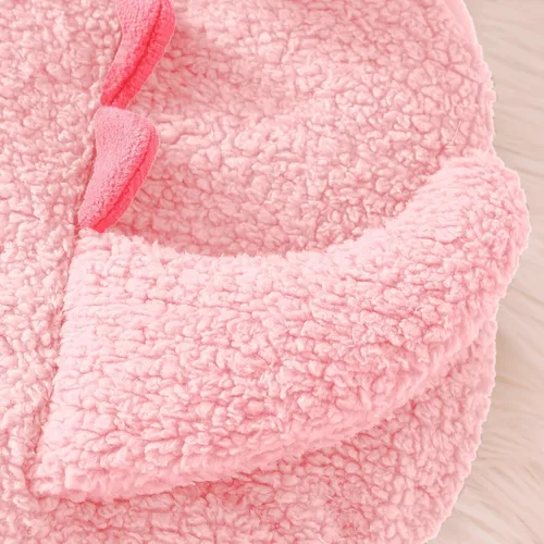 Vista 4 de Mameluco con capucha para bebé niña y niño, disfraz de Halloween Rosa