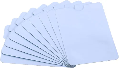 Vista 19 de PATIKIL Mangas de bloqueo RFID, fundas de aluminio para prevención de robo de identidad, fundas protectoras seguras para tarjetas de crédito, Negro