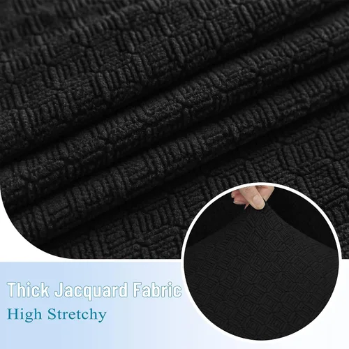 Vista 4 de HDCAXKJ Fundas de cojín impermeables para sofá modular de 3 piezas, funda elástica para sofá en forma de L, juego de fundas elásticas para sofá
