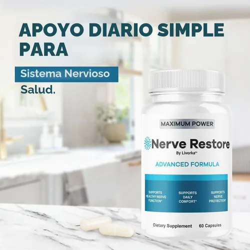 Vista 5 de (2 unidades) Nerve Restore - Cápsulas de fórmula avanzada para restaurar los nervios, fórmula natural premium, píldoras diarias NerveRestore que