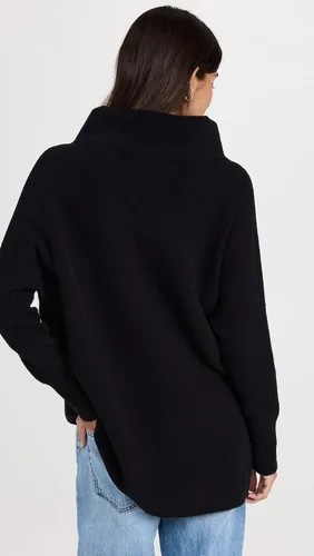 Vista 3 de Free People Suéter holgado otomano para mujer, gris topo
