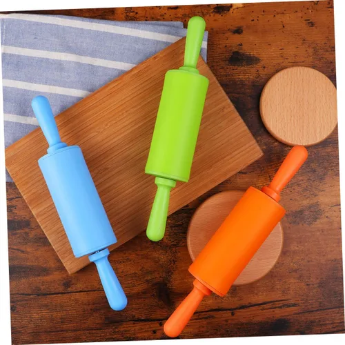 Vista 9 de STOBOK Mini rodillos para niños, herramientas de masa para el hogar, cocina, niños, paquete de 3 (color al azar)