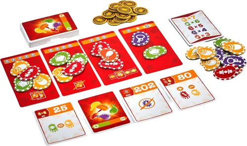 Vista 3 de Blue Orange Juego de mesa de juego de bolsa de fichas, juego de mesa de estrategia para fiestas familiares o adultos para 2 a 5 jugadores.