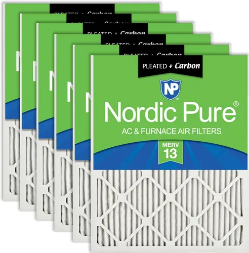 Vista 19 de Nordic Pure 20x20x1 (Tamaño real: 19 1/2 x 19 1/2 x 3/4) Filtros de aire para caldera/aire acondicionado Poly Green MERV 6 – Reduce el polvo