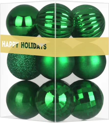 Vista 60 de Esferas pequeñas de Navidad de bronce y dorado de 1.6 pulgadas, adornos para decoración de árbol de Navidad, bolas colgantes inastillables